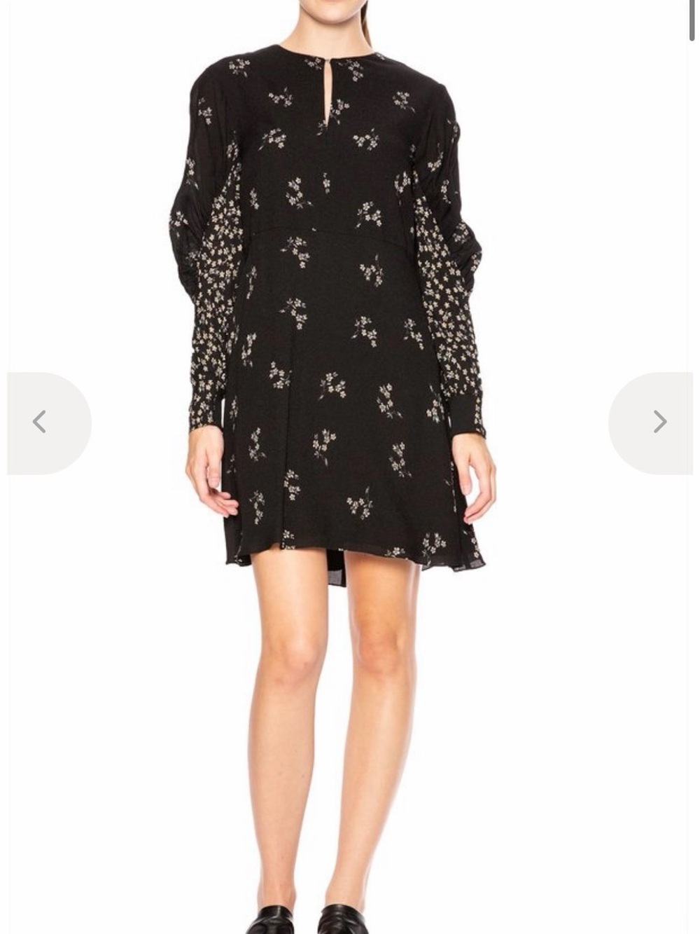 Tibi Lila Florence Long Sleeve Ruched Floral Dress